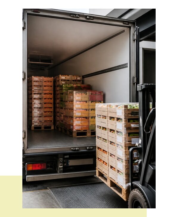 Перевозка сельхозпродукции на паллетах с доставкой в Курск